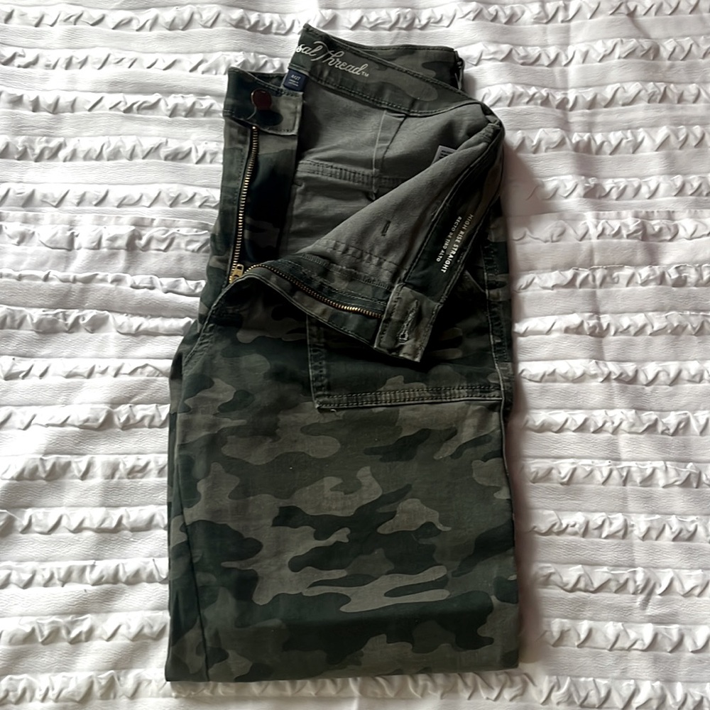 High waisted camp straight jeans